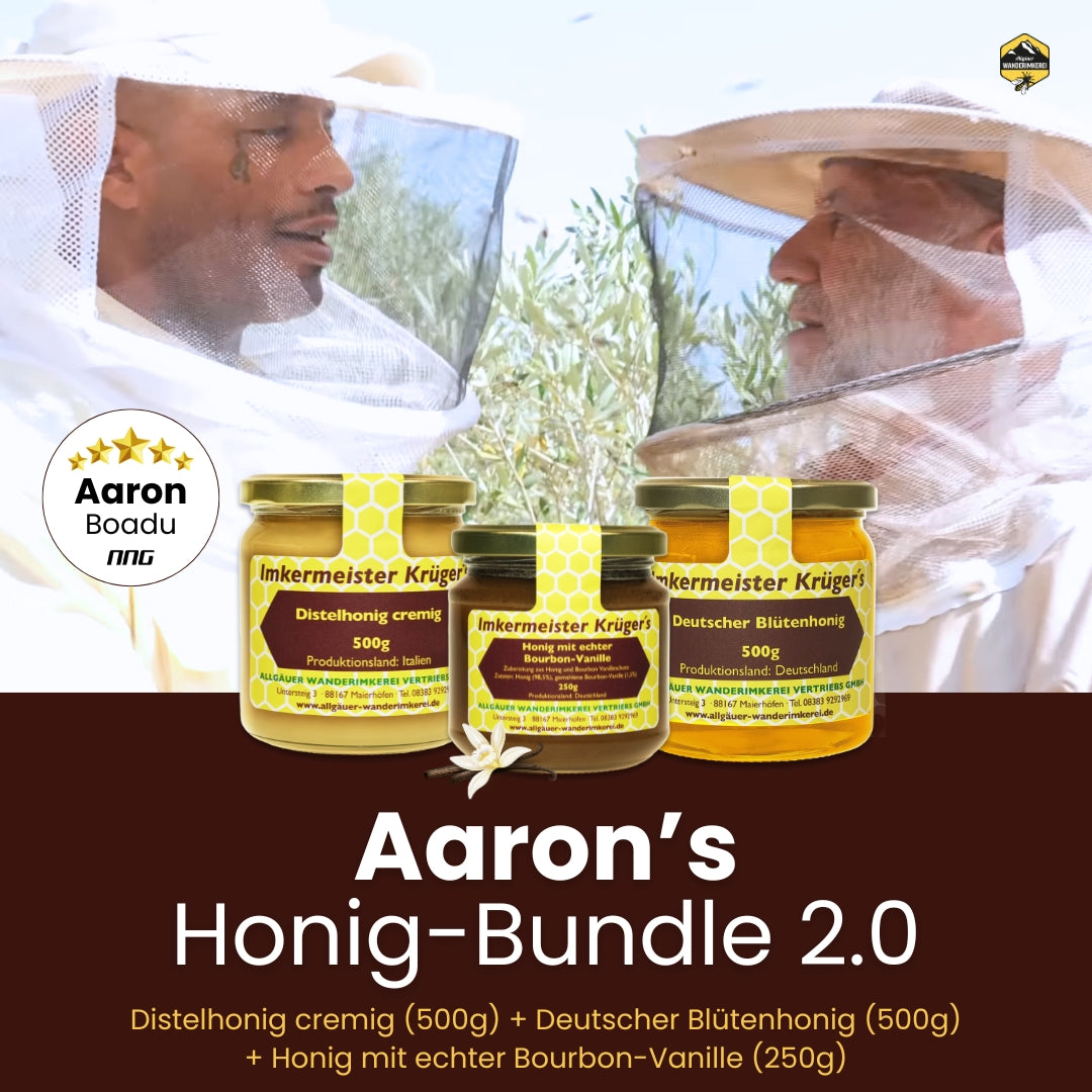 Aarons Honig-Bundle 2.0 von der Allgäuer Wanderimkerei