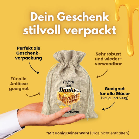 Geschenksäckchen „Einfach mal Danke...“ von der Allgäuer Wanderimkerei