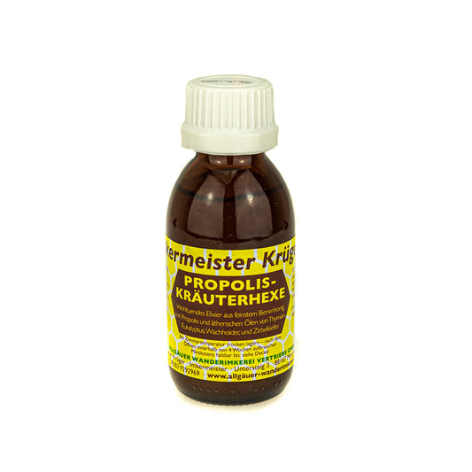 Propolis-Kräuterhexe von der Allgäuer Wanderimkerei: Wohltuendes Elixier aus feinstem Bienenhonig mit Propolis und ätherischen Ölen