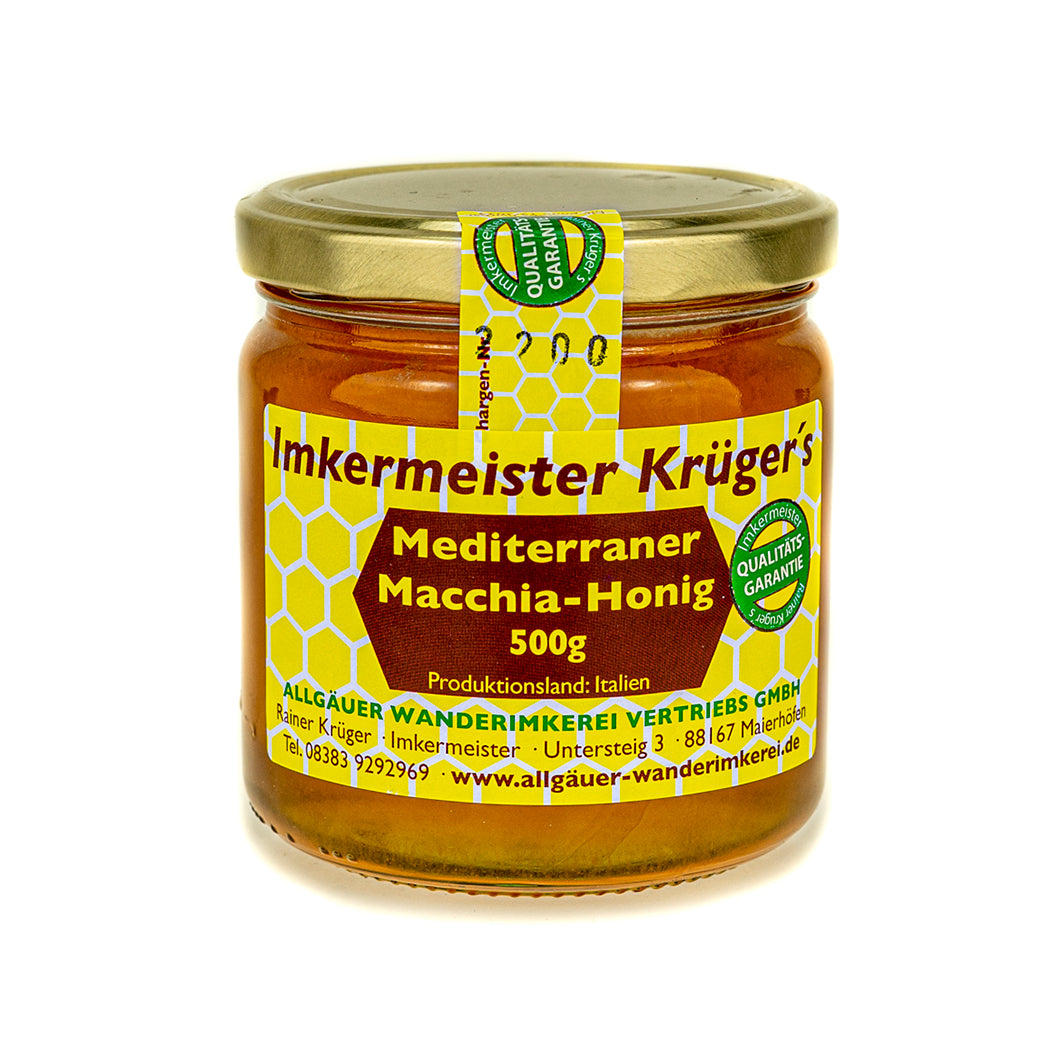 Mediterraner Macchia-Honig 500g aus Sardinien (Italien) von der Allgäuer Wanderimkerei