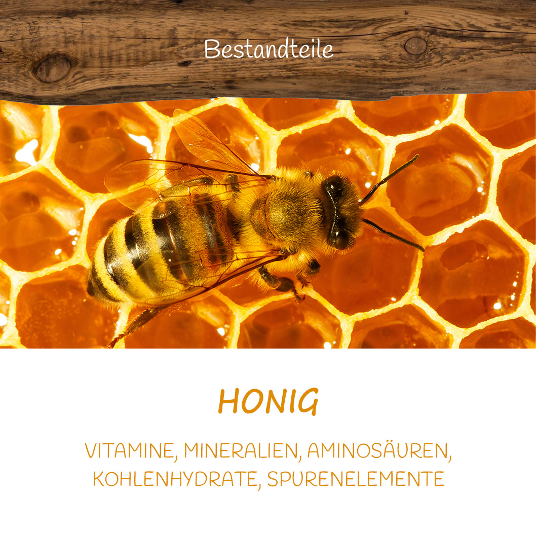 Honig von der Allgäuer Wanderimkerei: Vitamine, Mineralien, Aminosäuren, Kohlenhydrate, Spurenelemente