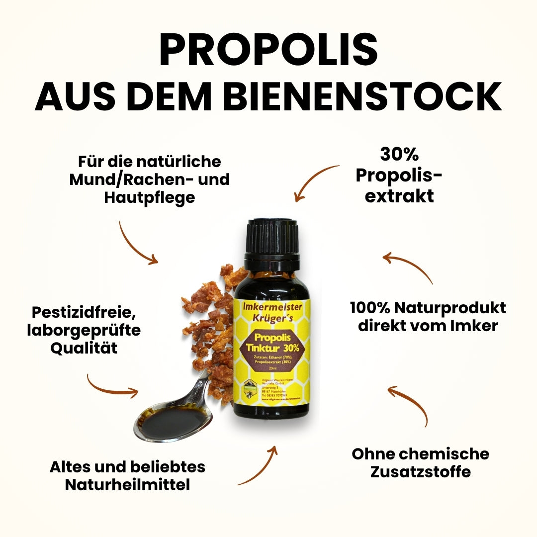Propolis Tinktur 30% von der Allgäuer Wanderimkerei