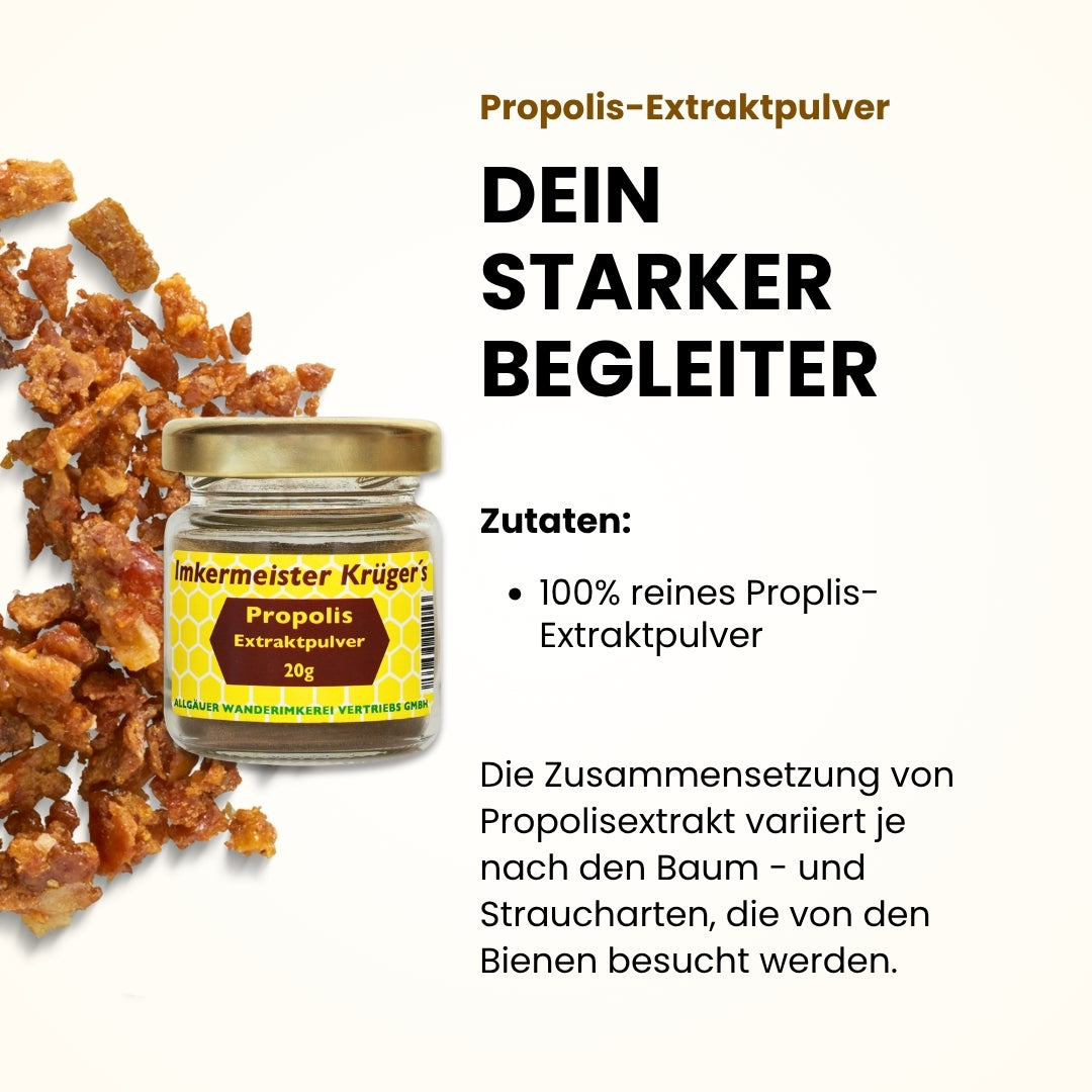 Propolis-Extraktpulver 20g von der Allgäuer Wanderimkerei