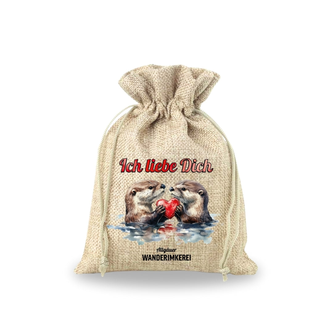 Geschenksäckchen mit „Ich liebe Dich“ von der Allgäuer Wanderimkerei