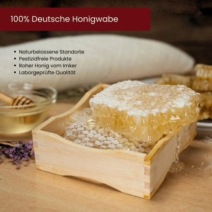 Deutsche Honigwabe in Geschenkbox von der Allgäuer Wanderimkerei
