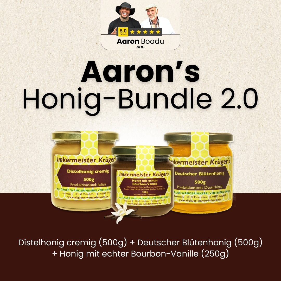 Aarons Honig-Bundle 2.0 von der Allgäuer Wanderimkerei