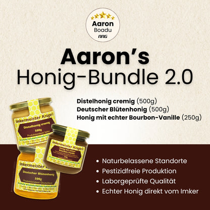 Aarons Honig-Bundle 2.0 von der Allgäuer Wanderimkerei
