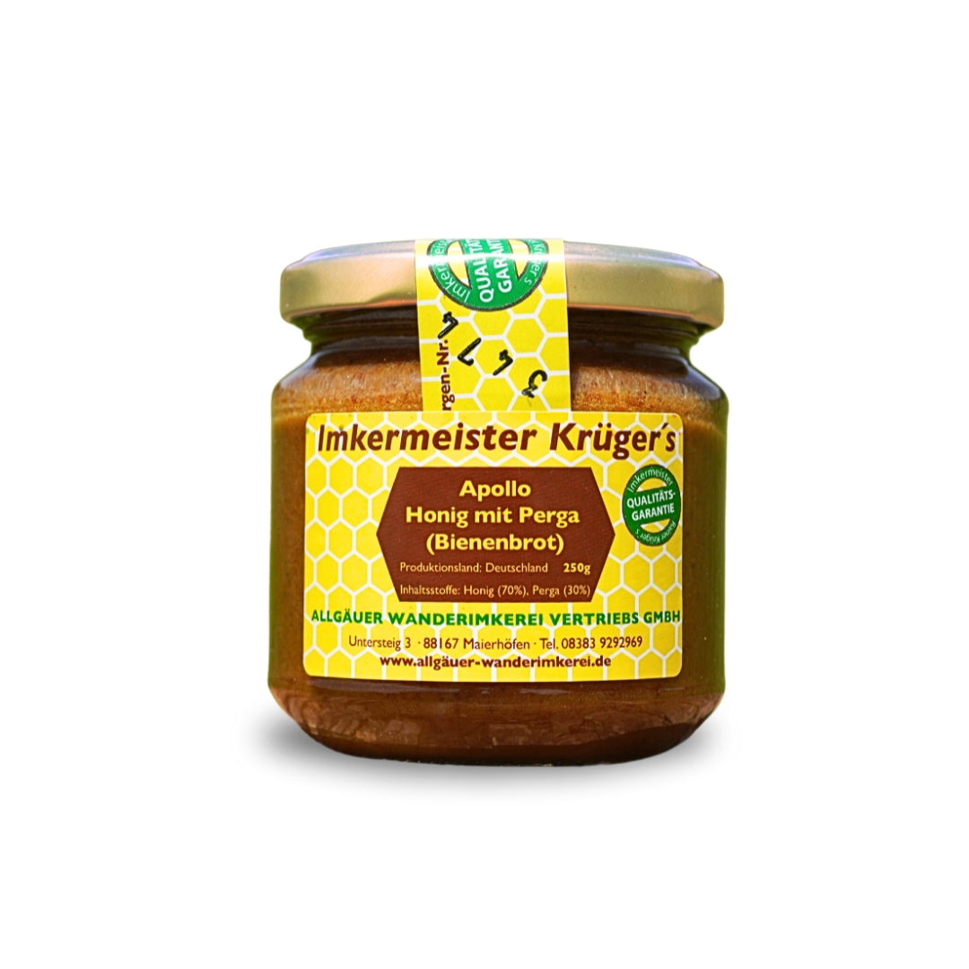 Apollo Honig mit Perga (Bienenbrot) von der Allgäuer Wanderimkerei