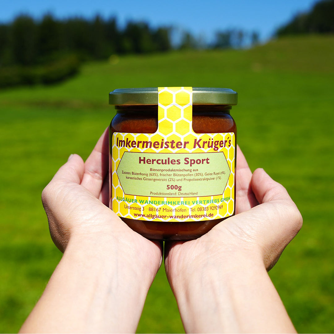 Hercules Sport von der Allgäuer Wanderimkerei, Bienenproduktmischung 500g