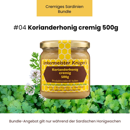 Cremiges Sardinien-Bundle mit Natternkopfhonig cremig 250g, Korianderhonig cremig 500g, Distelhonig cremig 500g und GRATIS Honig mit echter Bourbon-Vanille 250g von der Allgäuer Wanderimkerei, nur für kurze Zeit_06
