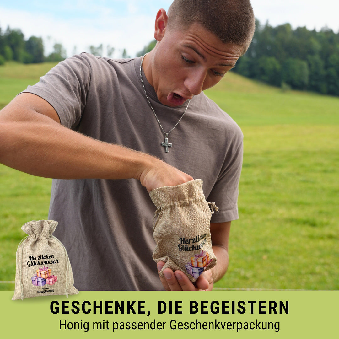 Geschenke von der Allgäuer Wanderimkerei mit passender Geschenkverpackung