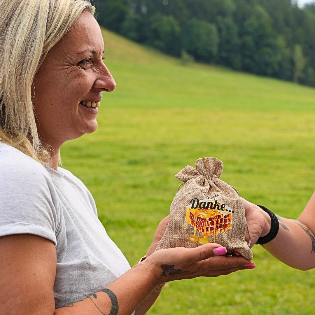Geschenksäckchen „Danke“ von der Allgäuer Wanderimkerei