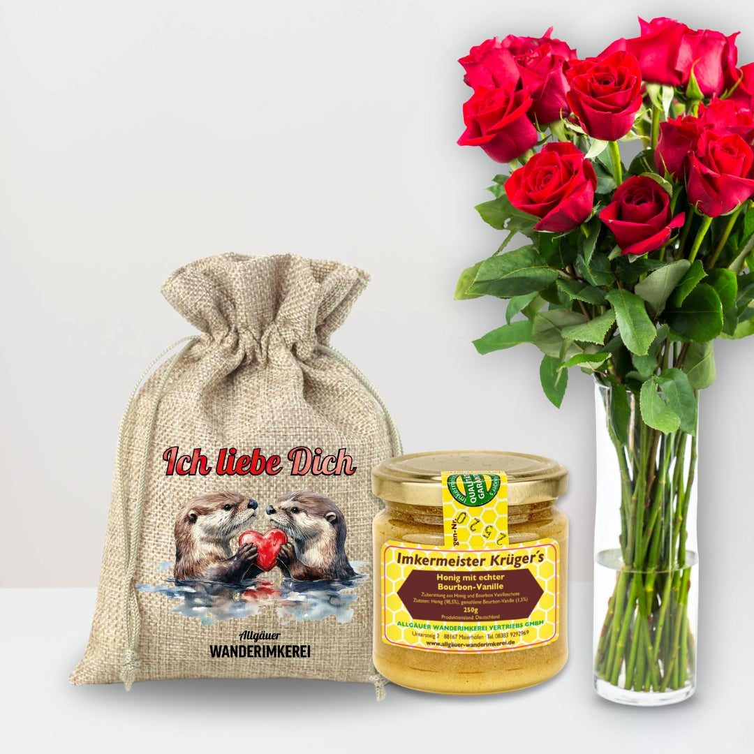 Geschenksäckchen „Ich liebe dich“ von der Allgäuer Wanderimkerei