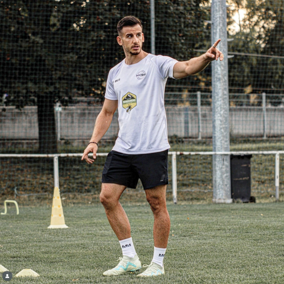 Mirko Kos, Profi-Fußballer, Testimonial für Hercules Sport von der Allgäuer Wanderimkerei