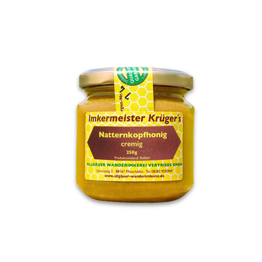 Seltener Natternkopfhonig cremig 250g von der Allgäuer Wanderimkerei