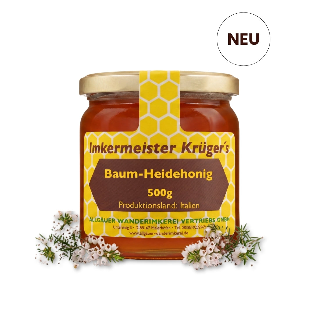 Baumheidehonig aus Italine vom Imkermeister rainer Krüger von der Allgäuer Wanderimkerei, Neu