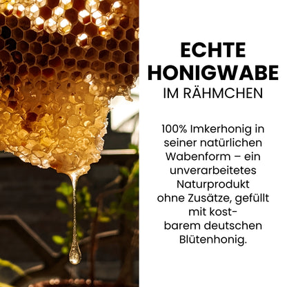 Deutsche Honigwabe im Rähmchen 2 kg, Limitierte Edition 2026 Ernte von der Allgäuer Wanderimkerei