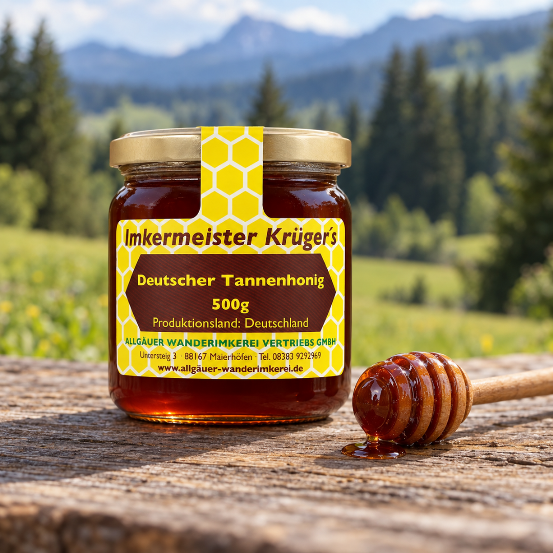 Seltener Deutscher Tannenhonig 500g von der Allgäuer Wanderimkerei