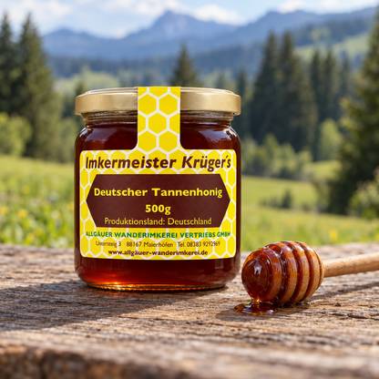 Seltener Deutscher Tannenhonig 500g von der Allgäuer Wanderimkerei