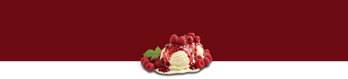 Heiße Liebe Honig mit Himbeeren und Bourbon-Vanille der Allgäuer Wanderimkerei – klassisch mit Vanille-Eis
