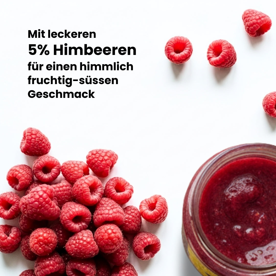 Heiße Liebe Honig mit Himbeeren und Bourbon-Vanille direkt vom Imker, 250g, Allgäuer Wanderimkerei