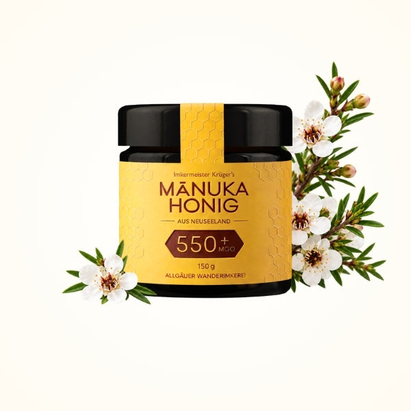 Imkermeister Krüger's Manuka-Honig 150g MGO 550+ aus Neuseeland von der Allgäuer Wanderimkerei 