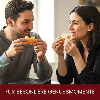 Deutsche Honigwabe in Geschenkbox von der Allgäuer Wanderimkerei